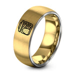 Christmas Gifts for Friends – gold & silver tungsten bento box ring