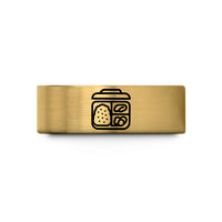 best friend present ideas – gold tungsten bento box wedding band