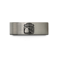unique presents for friends – grey tungsten bento box wedding band