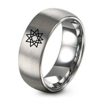 Christmas Gifts for Friends Women – grey tungsten 10 pointed star ring