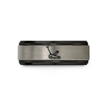 holiday presents for her – black & grey tungsten floor jack wedding band