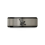 best presents for her – black & gray tungsten floor jack wedding band