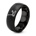 Christmas Gifts for Friends Women – black tungsten floor jack ring