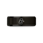 best presents for her – black & rose gold tungsten poodle wedding band