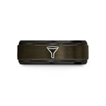 unique presents for her – gunmetal & black tungsten funnel wedding band