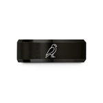 thoughtful presents for partner – black tungsten kestrel wedding band