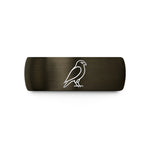 special token for wife – gunmetal & black tungsten kestrel wedding band