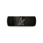 thoughtful presents for partner – black & gold tungsten proposal silhouette wedding band