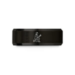 best presents for wife – black & rose gold tungsten proposal silhouette wedding band