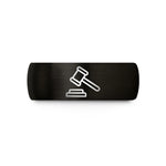 men’s black ring – black tungsten gavel wedding band