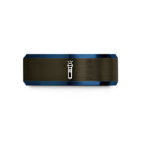 best presents for guys – gunmetal & blue tungsten laser pointer wedding band