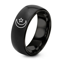 swatch color sample for Waning Crescent Star ring style 02