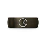 unique presents for him – gunmetal & black tungsten pie chart wedding band