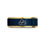 best holiday presents couples – gold & blue tungsten tater tots wedding band