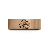romantic presents for partner – rose gold & blue tungsten tater tots wedding band