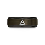 men’s tungsten wedding band – gunmetal & black tungsten delta change wedding band