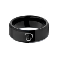 couple present ideas 2023 – black tungsten liquid measuring cup wedding band
