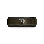 romantic presents for partners – gunmetal & black tungsten liquid measuring cup wedding band