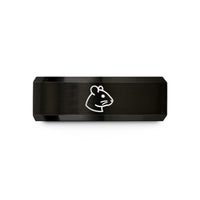 cool presents for dudes – black & rose gold tungsten gerbil wedding band