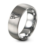 Christmas Gifts for Men – silver tungsten hand holding pick ring