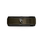 cool presents for him – gunmetal & black tungsten hand holding pick wedding band