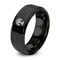 holiday present options – black tungsten oak knot ring