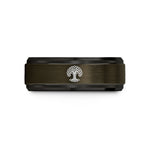 special present ideas – gunmetal & black tungsten oak knot wedding band