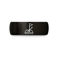 personalized presents for mom – black tungsten raised flag wedding band