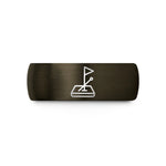 best keepsakes for mom – gunmetal & black tungsten raised flag wedding band