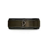 best presents for mothers – gunmetal & black tungsten south america wedding band