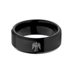 unique presents for her – black tungsten temperance wedding band
