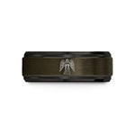 unique presents for her – gunmetal & black tungsten temperance wedding band