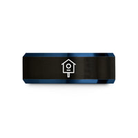 special presents for mom – black & blue tungsten birdhouse wedding band