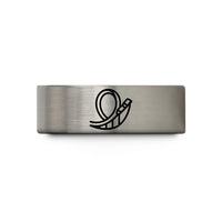 thoughtful holiday presents her – blue & gray tungsten loop the loop wedding band