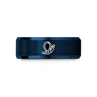 meaningful presents for mom – blue tungsten loop the loop wedding band