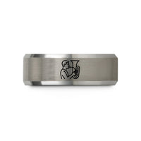 presents for older ladies – black & grey tungsten tuba player wedding band