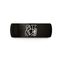 unique presents for elders – black tungsten tuba player wedding band