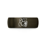 presents ideas for grandma – gunmetal & black tungsten tuba player wedding band