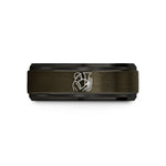 presents ideas for grandma – gunmetal & black tungsten tuba player wedding band