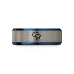 sister holiday present guide – blue & grey tungsten africa wedding band