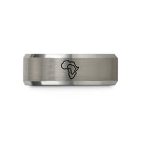 sister Christmas present ideas – silver tungsten africa wedding band