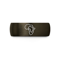 sister Christmas present ideas – gunmetal & blue tungsten africa wedding band