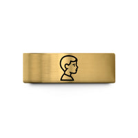 special holiday presents – gold tungsten child waveform wedding band