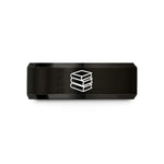 thoughtful presents for sister – black tungsten books stack wedding band
