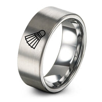 sister present ideas – grey tungsten shuttlecock nylon ring