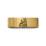 present ideas for women – gold tungsten wheelchair user wedding band