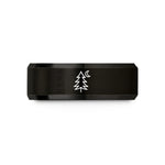 holiday presents for couples – black & gold tungsten lone pine wedding band