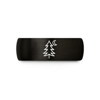 best wife present ideas – black & rose gold tungsten lone pine wedding band