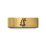 unique presents for spouse – gold tungsten lone pine wedding band