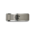 best presents for wife – black & silver tungsten fire breathing dragon wedding band